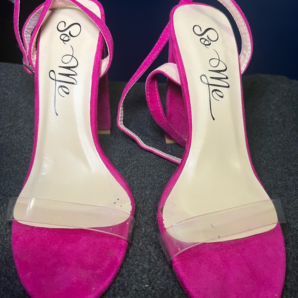 So Me Women's Pink Heeled Sandals
